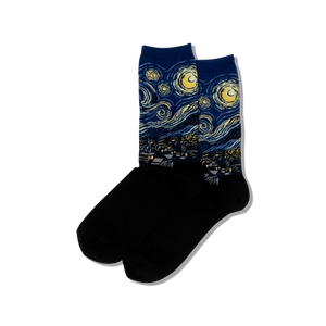 HOTSOX Women's Van Gogh’s Starry Night Crew Socks