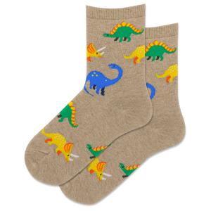 HOTSOX Kid's Dinosaurs Crew Sock