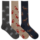 HOTSOX Men's Woodland Animals Crew Sock 3 Pair Gift Box thumbnail