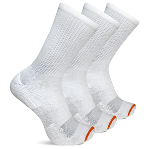 Merrell Cushioned Cotton Crew Sock - Breathable Comfort 3 Pair Pack
