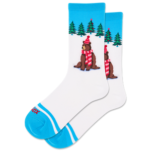 HOTSOX Women's Winter Bear Crew Socks