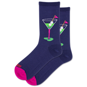 HOTSOX Women's Martini Golf Crew Socks