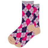 HOTSOX Women's Argyle Golf Crew Socks