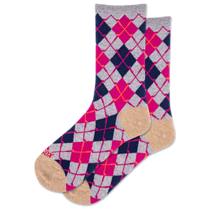 HOTSOX Women's Argyle Golf Crew Socks