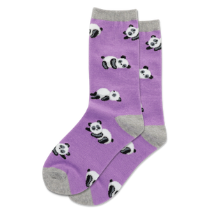 HOTSOX Kid's Lazy Panda Crew Socks