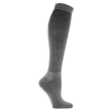 A pair of over-the-calf socks featuring a geometric pin dot pattern.