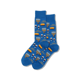 HOTSOX Men's Happy Challah Days Crew Socks