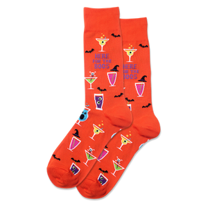 HOTSOX Men's Here For The Boos Crew Socks