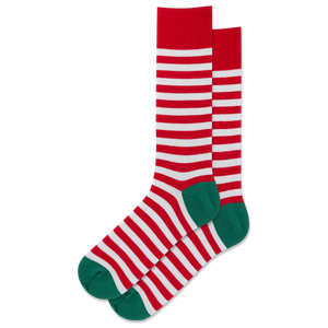 HOTSOX Men's Christmas Stripe Crew Sock