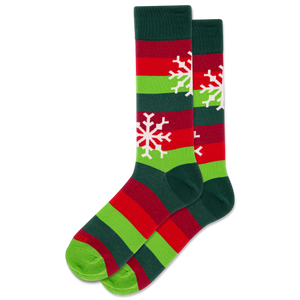 HOTSOX Men's Snowflake Crew Sock