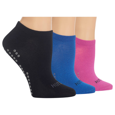 Women's Solid Yoga Non Skid Ankle Socks 3 Pack – HOTSOX