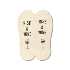 HOTSOX Women's Rise and Wine No Show Socks