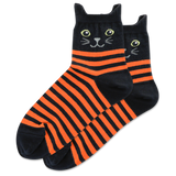 HOTSOX Women's Cat Stripe Anklet Socks thumbnail