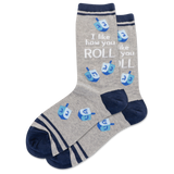 HOTSOX Women's I Like How You Roll Crew Socks