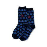 HOTSOX Kid's Peace Signs Crew Socks