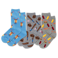 Multi-Colored HOTSOX Kid's Fourth Of July Hot Dog Crew Socks