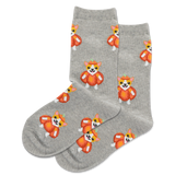 HOTSOX Kid's Pumpkin Corgi Crew Socks