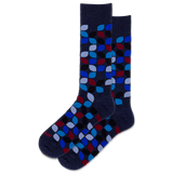 HOTSOX Men's Leafy Geo Crew Socks