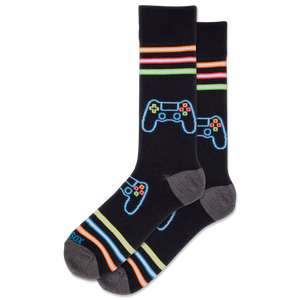 HOTSOX Men's Neon Gamer Crew Socks