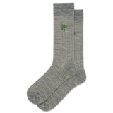 HOTSOX Men's Ribbed Frog Embroidery Wool Crew Sock