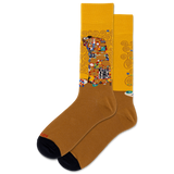 Pair of socks with artistic design on a white background