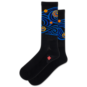 HOTSOX Men's Starry Night Active Crew Sock