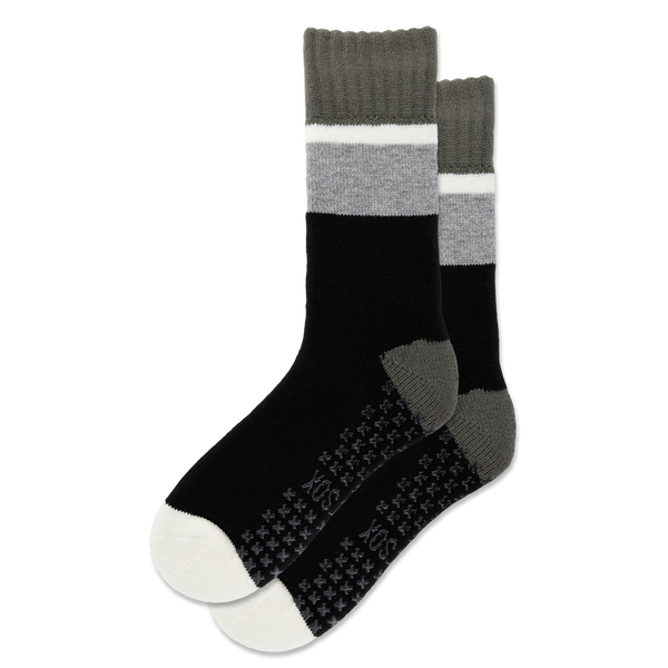 Sticker Sox Grande Black Non Slip Socks Fits XL and up