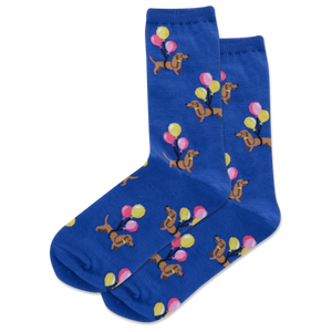 HOTSOX Women's Balloon Dachshund Crew Socks