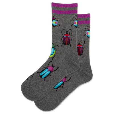 HOTSOX Women's Metallic Bugs Crew Sock