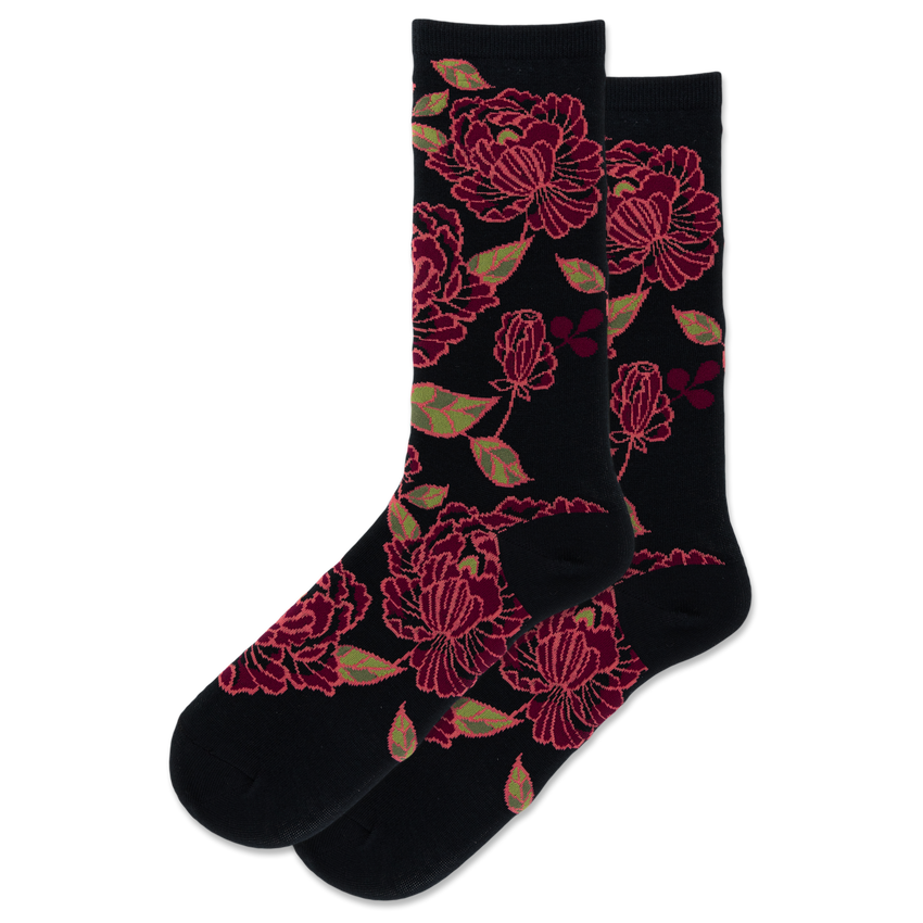 SOCKS: The Wild Floral Opaque Tights in Black – Piper & Scoot