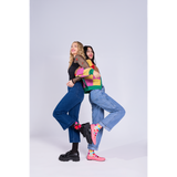 HOTSOX Women's Fuzzy Hearts Crew Socks thumbnail