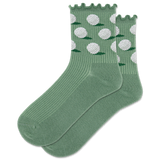 HOTSOX Women's Golf Ball Lettuce Edge Crew Sock