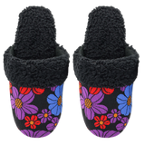 HOTSOX Women's Sherpa Non-Skid Retro Floral Slipper