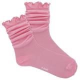 K.Bell Women's Lettuce Edge Slouch Crew Socks thumbnail