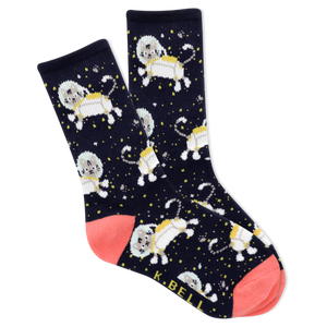 K.Bell Kid's Space Kitty Crew Socks