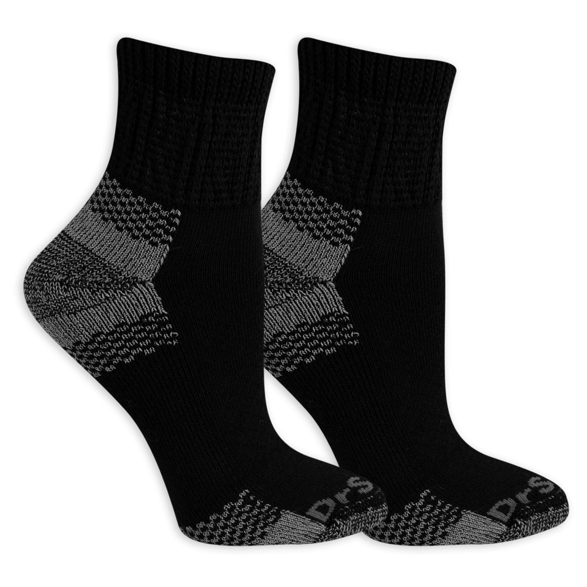 Set of black socks with gray accents on a white background