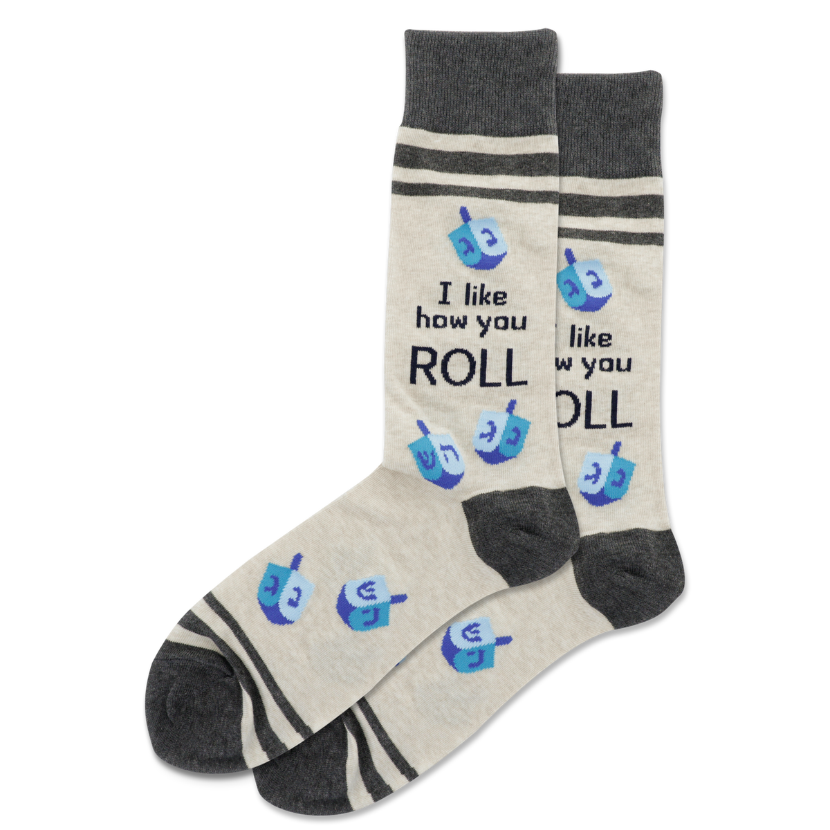 Natural Melange HOTSOX Men's I Like How You Roll Crew Sock