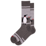 Charcoal Heather HOTSOX Men's Penguin Crew Sock , 1 Pair Pack thumbnail
