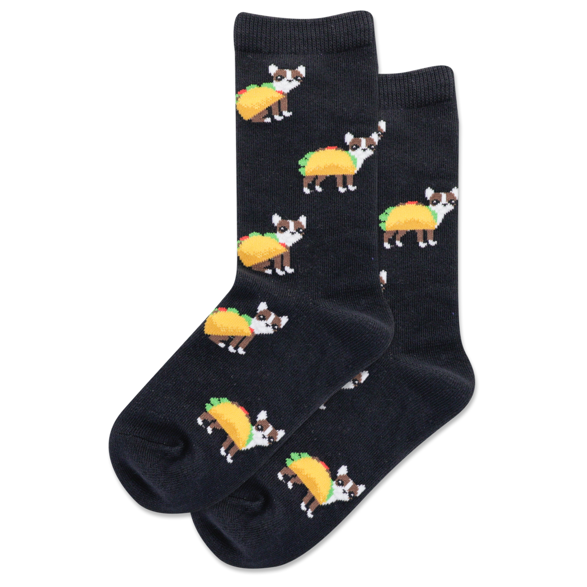 Black HOTSOX Kids' Taco Terrier Crew Sock