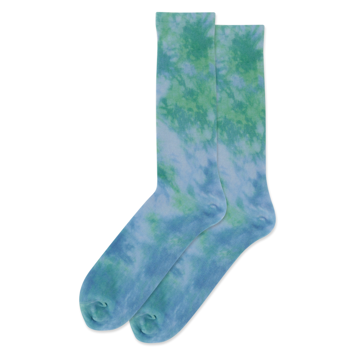 Blue HOTSOX Men's Tie Dye Crew Socks