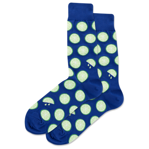 Dark Blue HOTSOX Men's Citrus Crew Socks