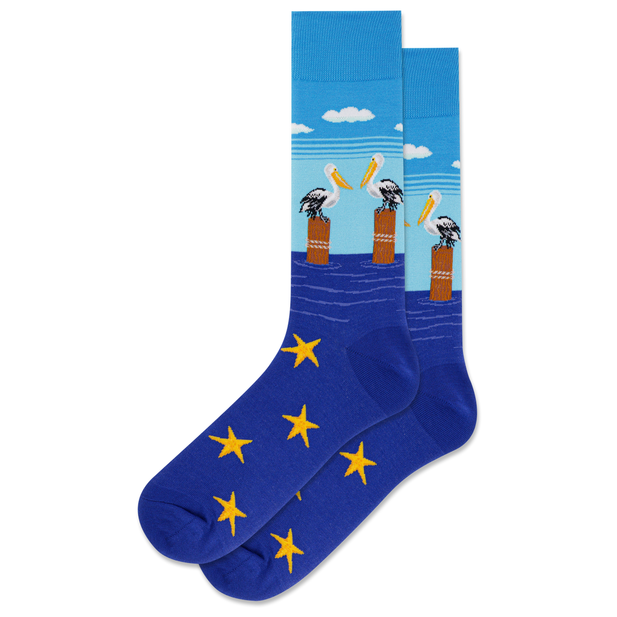 Turquoise HOTSOX Men's Pelicans Crew Sock