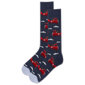 Blue HOTSOX Men's Aviator Pup Crew Sock