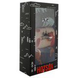 Box of HOTSOX socks with animal designs and 'Go Explore' text on a white background