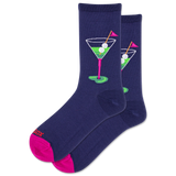 HOTSOX Women's Martini Golf Crew Socks