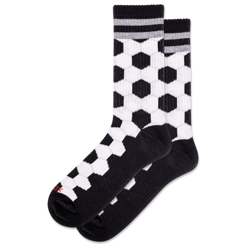 Men's Soccer Print Active Crew Socks