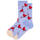 HOTSOX Women's Christmas Cardinal Crew Socks