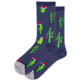 HOTSOX Women's Christmas Cactus Crew Socks