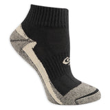 Black ankle socks with a ribbed cuff and Copper technology to prevent odors.