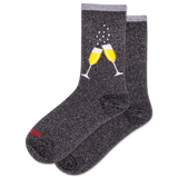 HOTSOX Women's Metallic Rhinestone Champagne Crew Socks